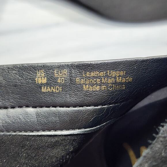 Sam Edelman Mandi Ankle Boots Black Suede Leather Buckle Detail Size 10 - Picture 5 of 10